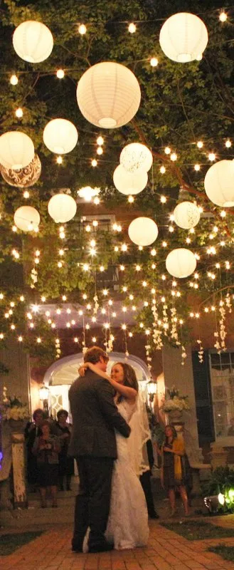 14" White Round Paper Lantern, Crisscross Ribbing, Chinese Hanging Wedding & Party Decoration