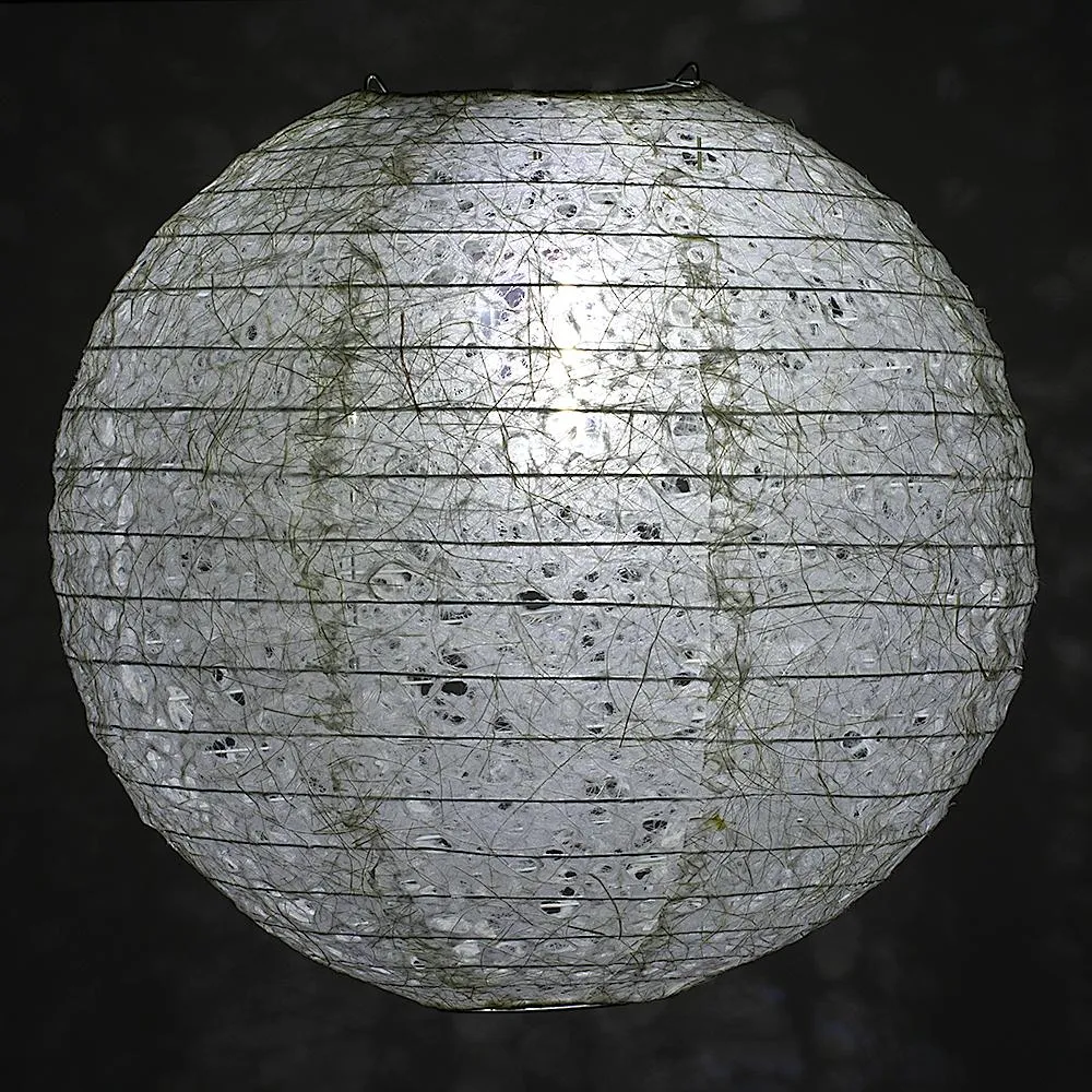3-Pack 12" Designer Japanese Random Ogura Lace Fibrous Paper Lantern Shade