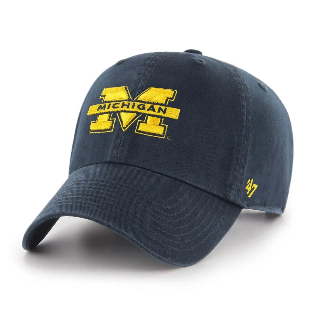 '47 Brand Men's NCAA Michigan Wolverines Clean-Up Cap