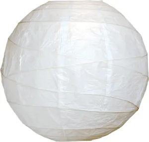 50-Pack 18 Inch White Free-Style Ribbing Round Paper Lantern