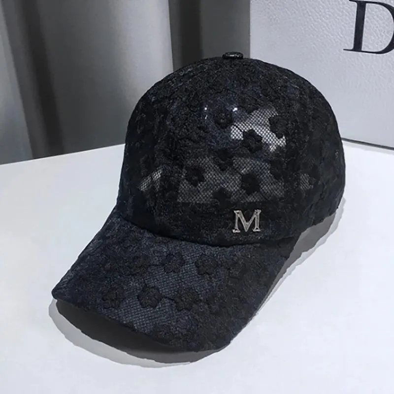 Breathable Floral Lace Snapback Caps