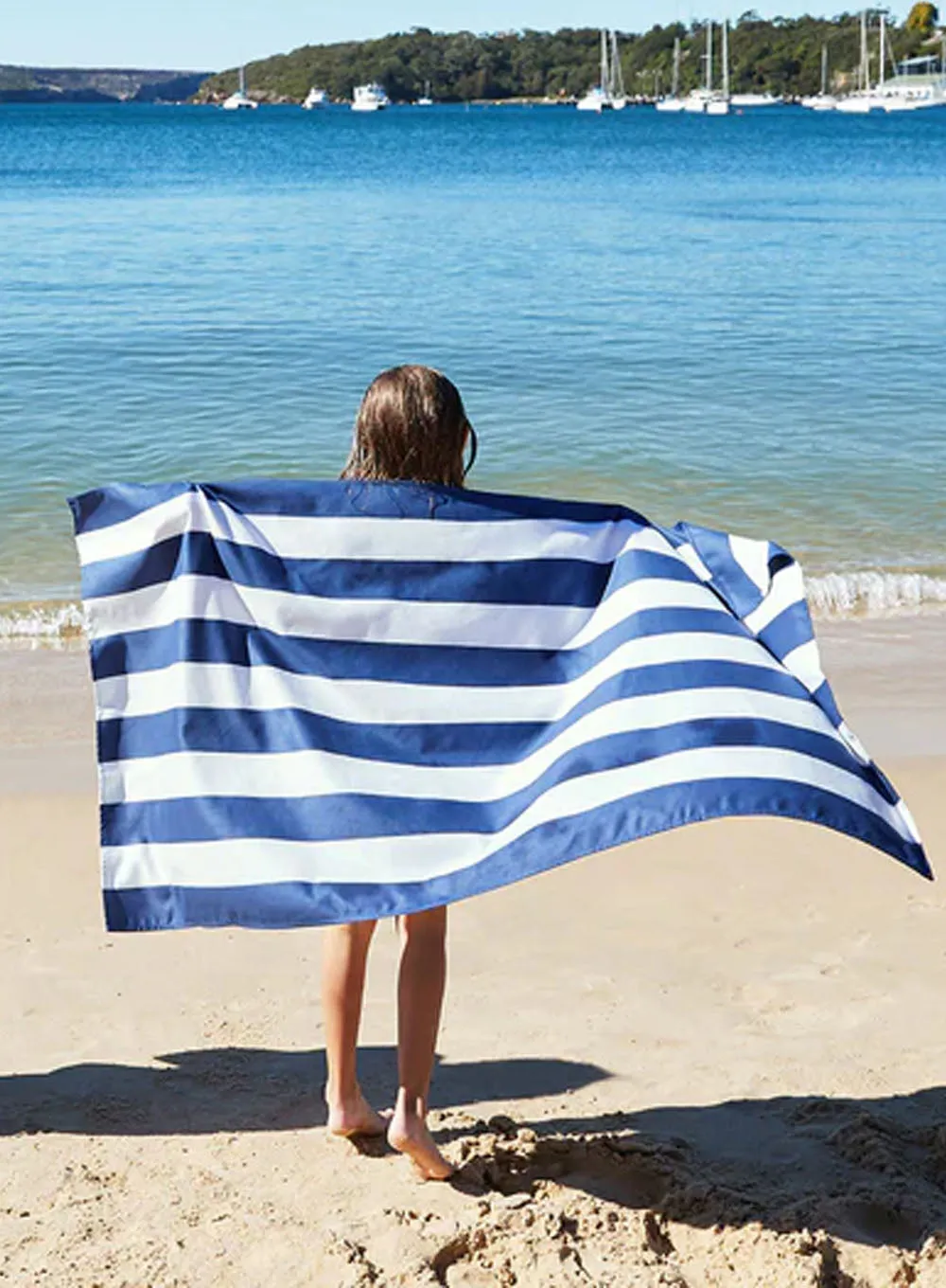 Dock & Bay Microfibre Beach Towel in Whitsunday Blue