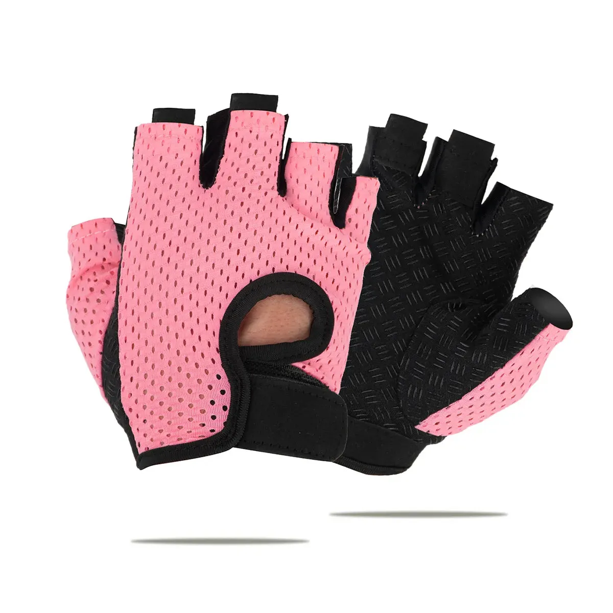 Gym Fitness Gloves For Women, Breathable Half Finger Anti-Slip Gloves For Bicycle Cycling Weight Lifting Yoga