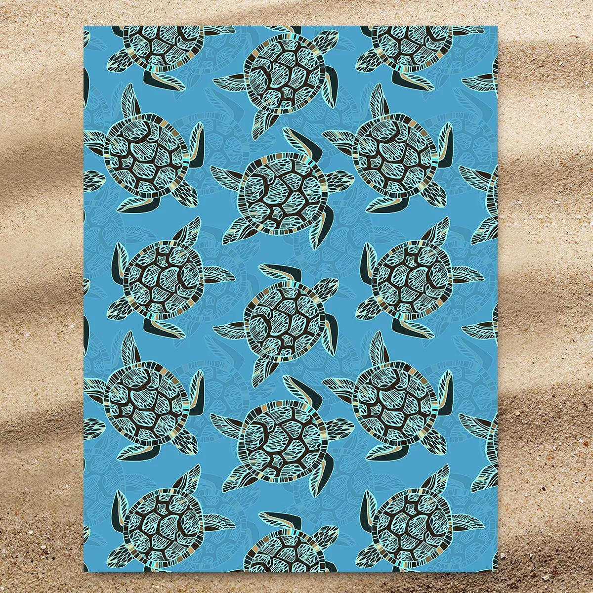 I Sea Turtles Jumbo Towel