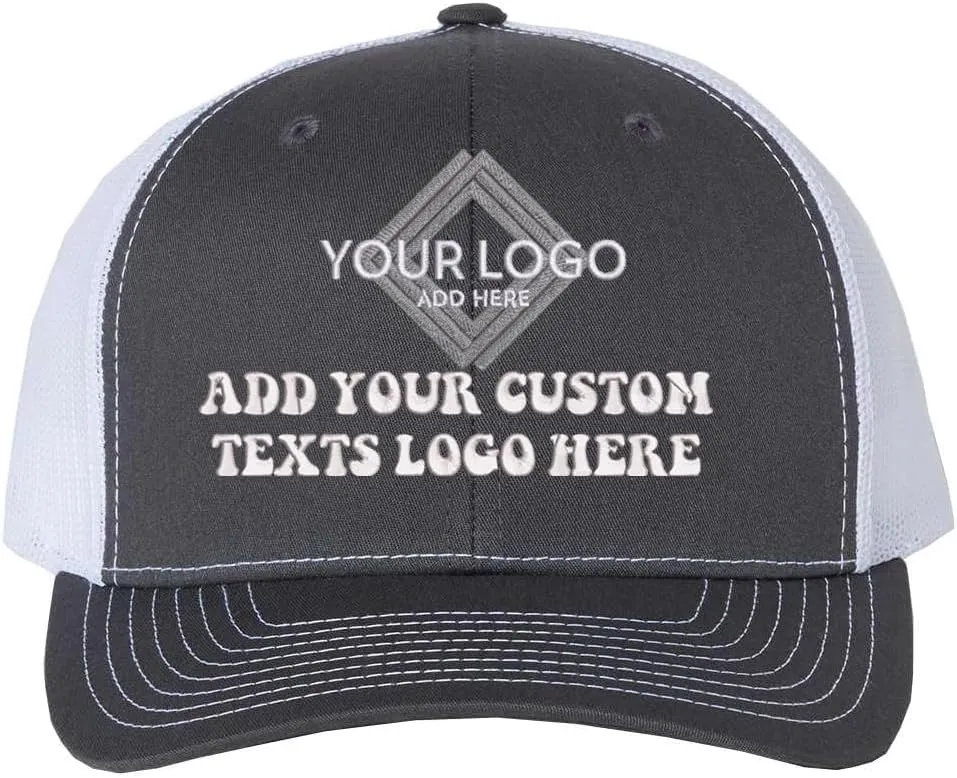 INK STITCH Richardson 112 Custom Embroidery Add Logo Texts Trucker Caps