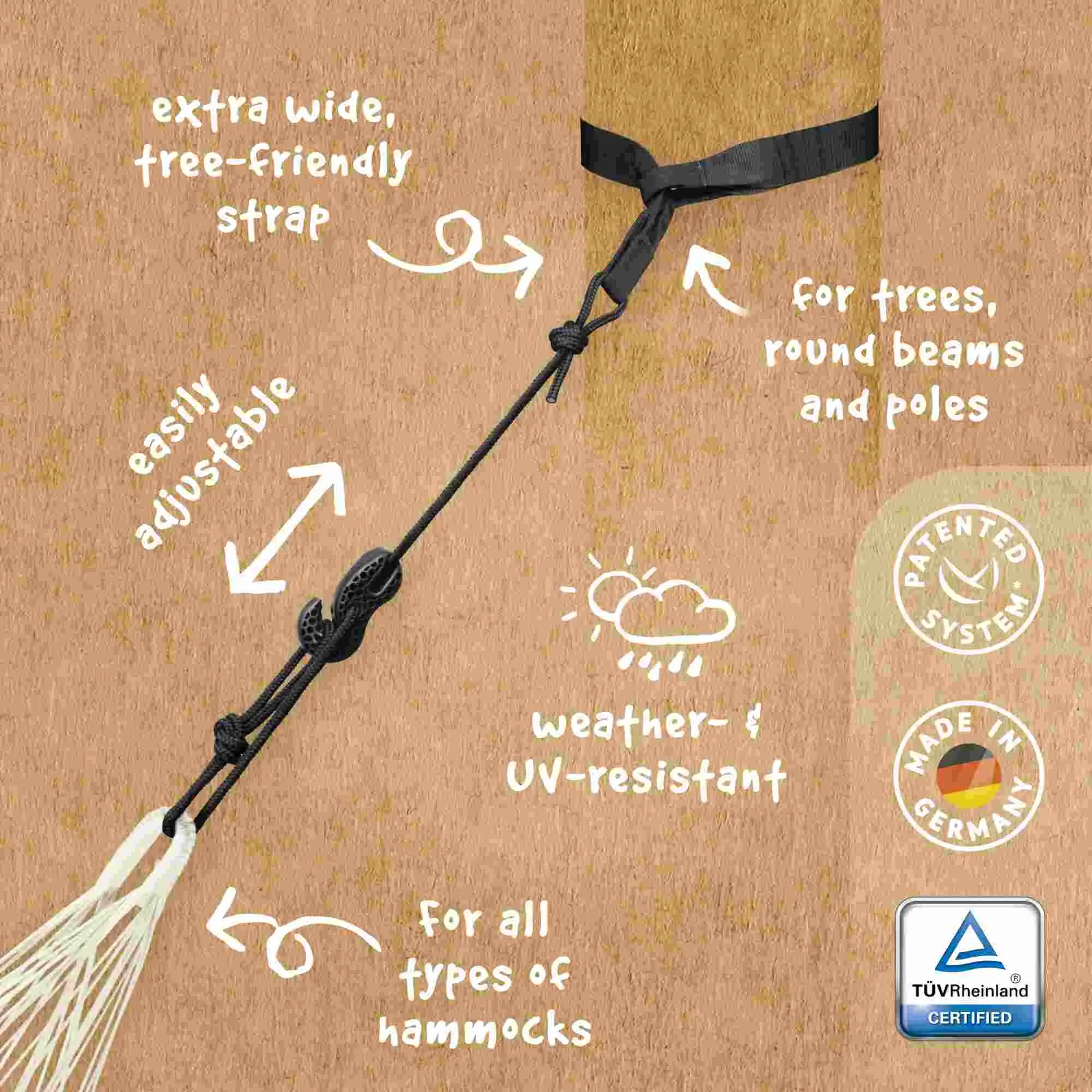 LA SIESTA Brisa classic swing hammock, kingsize (180 cm width)