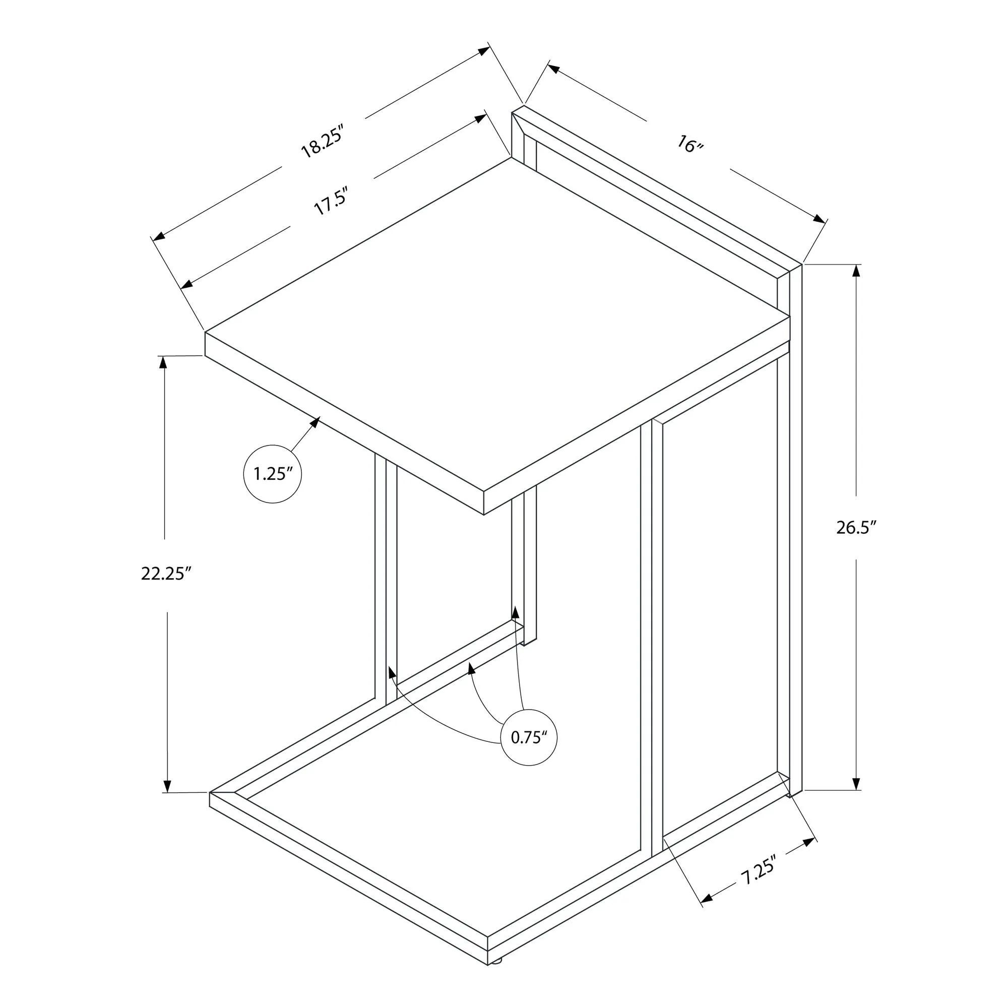 Monarch Table d'appoint I 3639