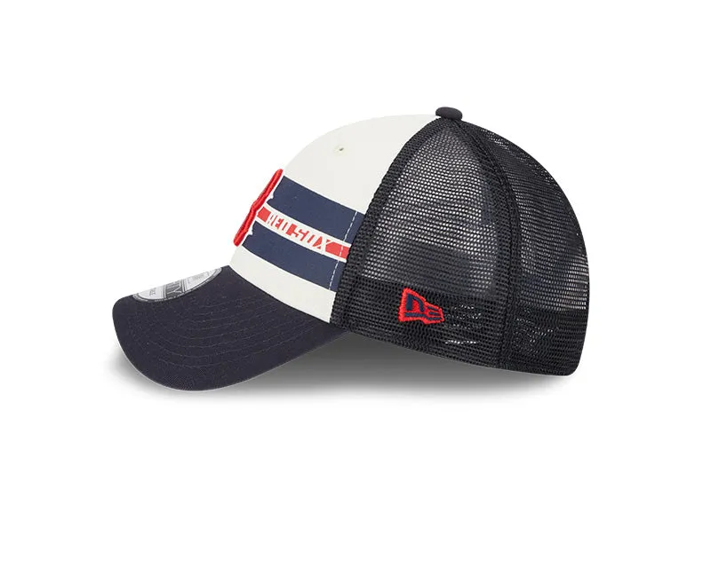 New Era Men's MLB Boston Red Sox Team Stripes 9FORTY Cap