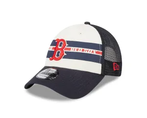 New Era Men's MLB Boston Red Sox Team Stripes 9FORTY Cap