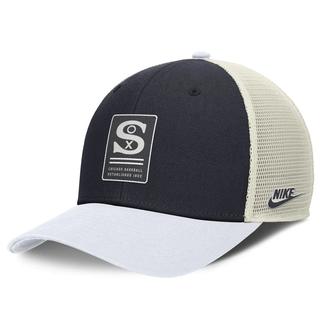 Nike Men's MLB Chircago White Sox Rise ST Adj Coop Trucker Cap