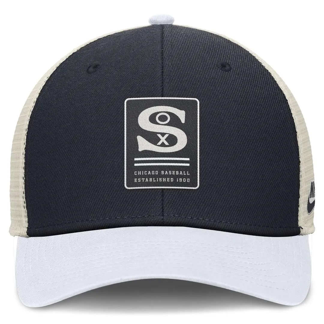 Nike Men's MLB Chircago White Sox Rise ST Adj Coop Trucker Cap