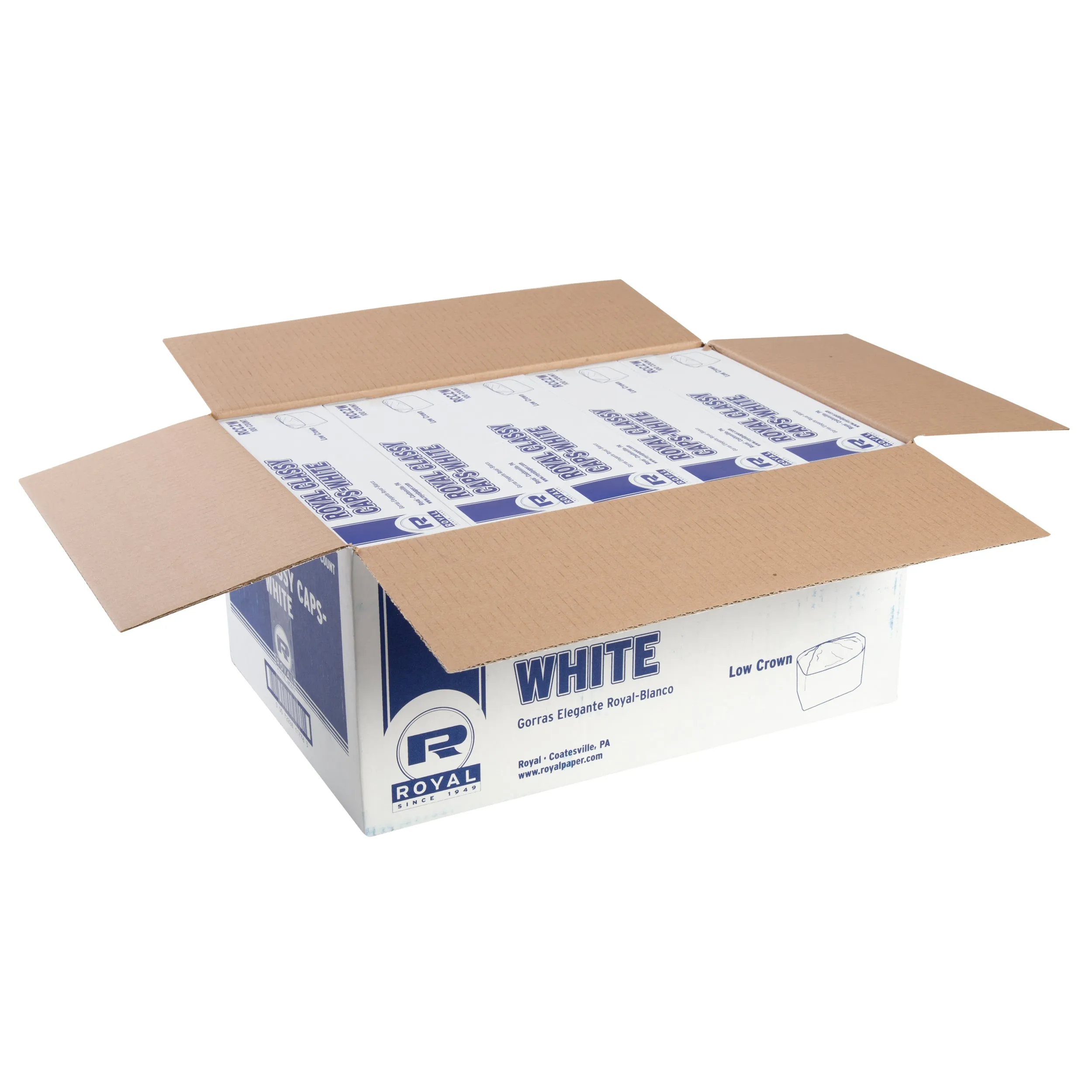 Plain White Classy Caps, Case of 1,000