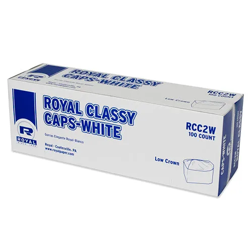 Plain White Classy Caps, Case of 1,000