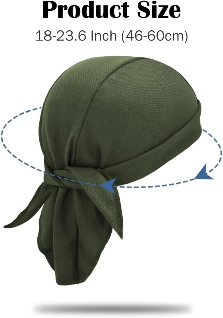 Sweat Wicking Do Rags Skull Caps, Cooling Hip Hop Hat, Beanie Durag Motorcycle Head Wrap Doo Rag Liner for Men Women