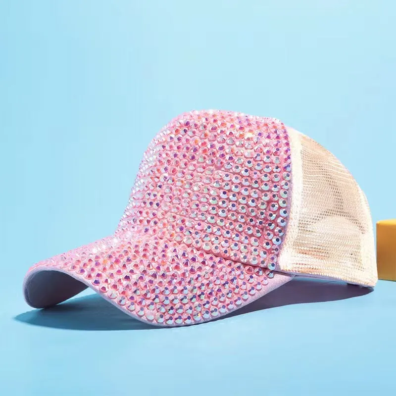 Wholesale 10PCS Rhinestone Breathable Baseball Caps