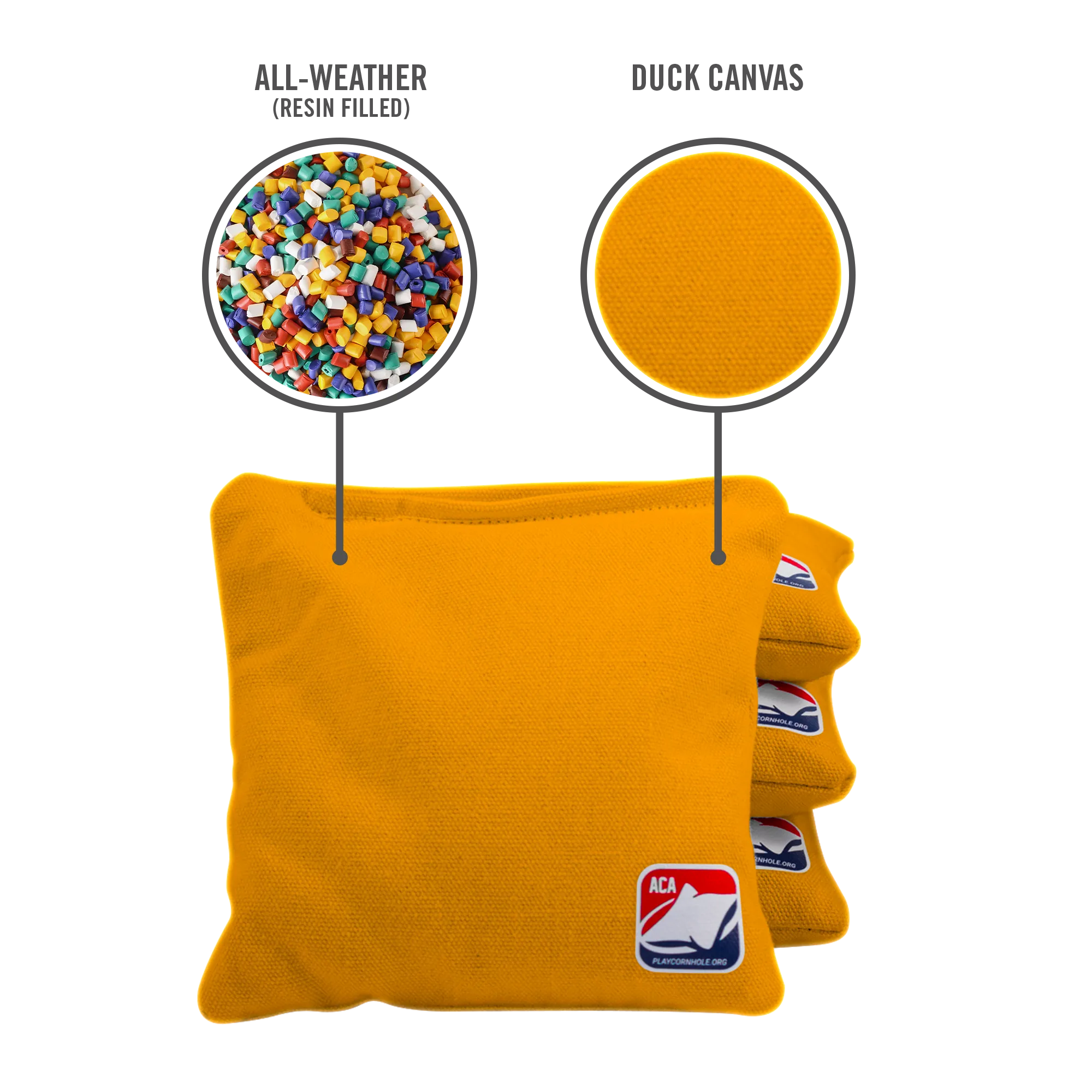 Yellow Daily 66x Cornhole Bags